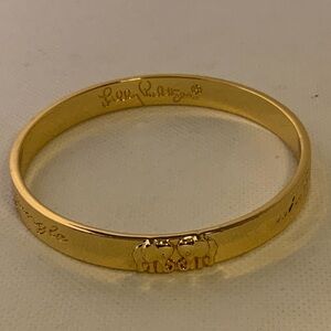 Lilly Pulitzer What Happens in the Jungle Gold Bangle Bracelet - EUC